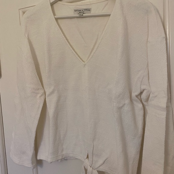 Madewell textured tie in front, size Large - Picture 2 of 6